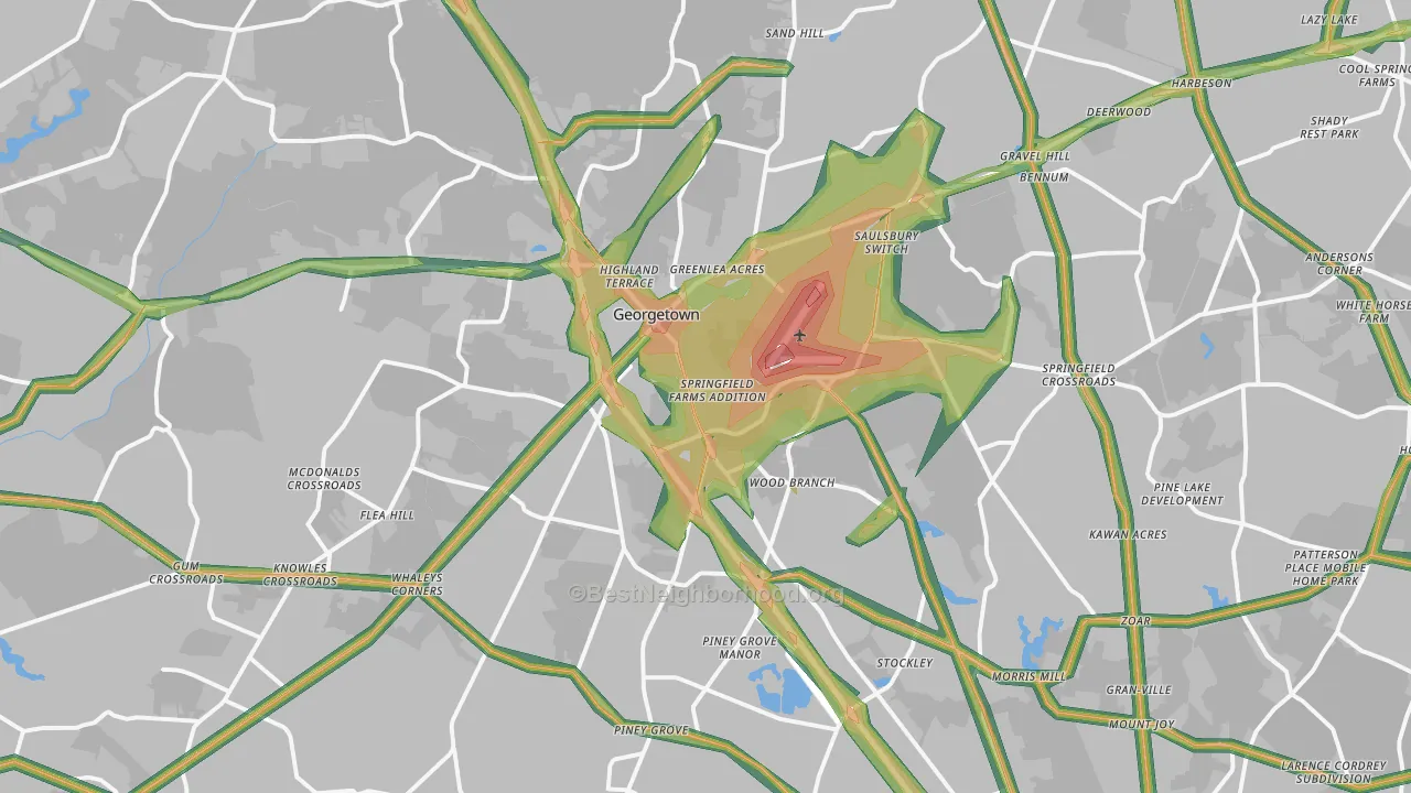 19947, DE Map of Noise Levels in 19947