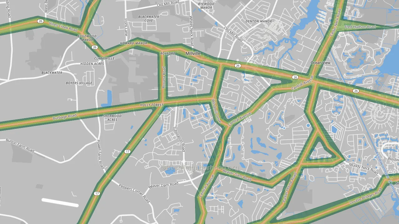 19967, DE Map of Noise Levels in 19967