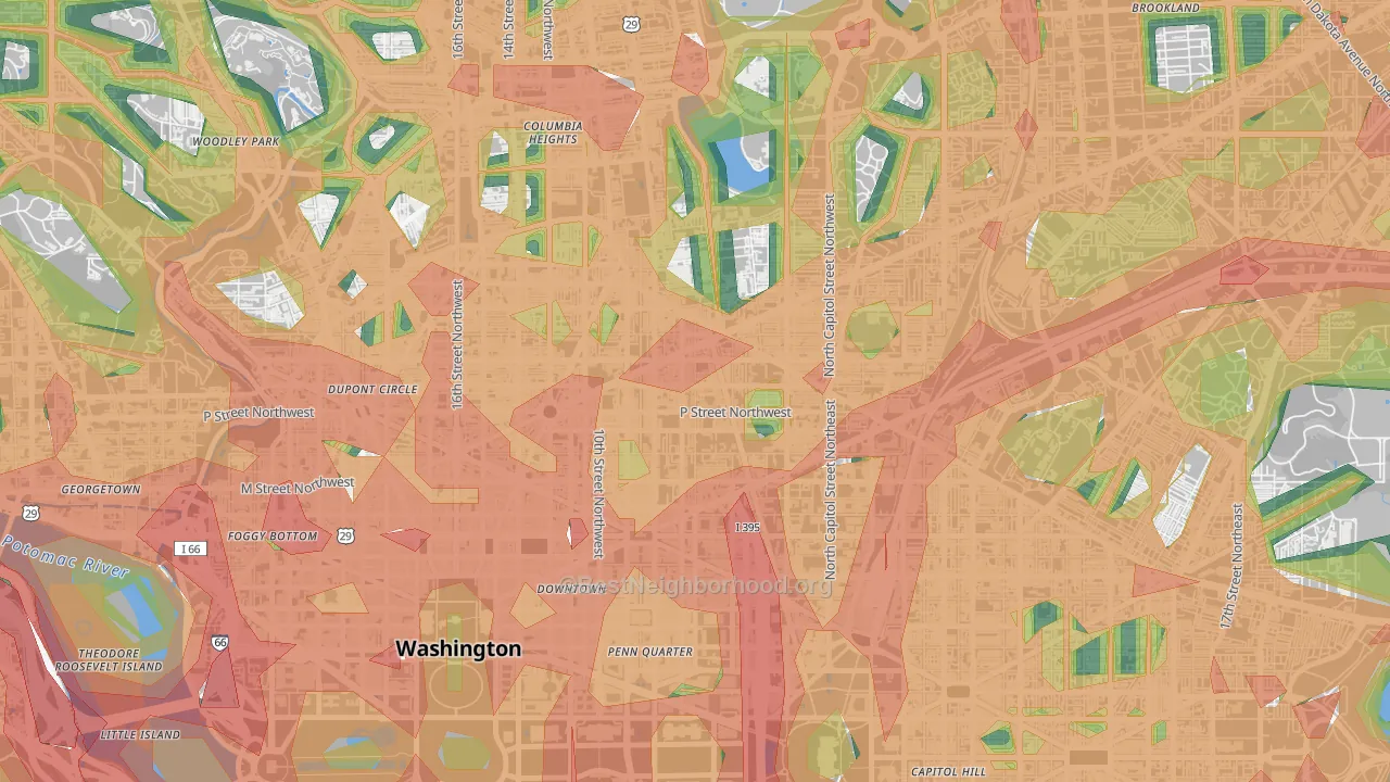 20001, DC Map of Noise Levels in 20001