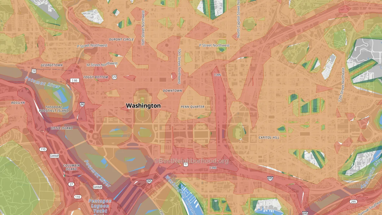 20004, DC Map of Noise Levels in 20004