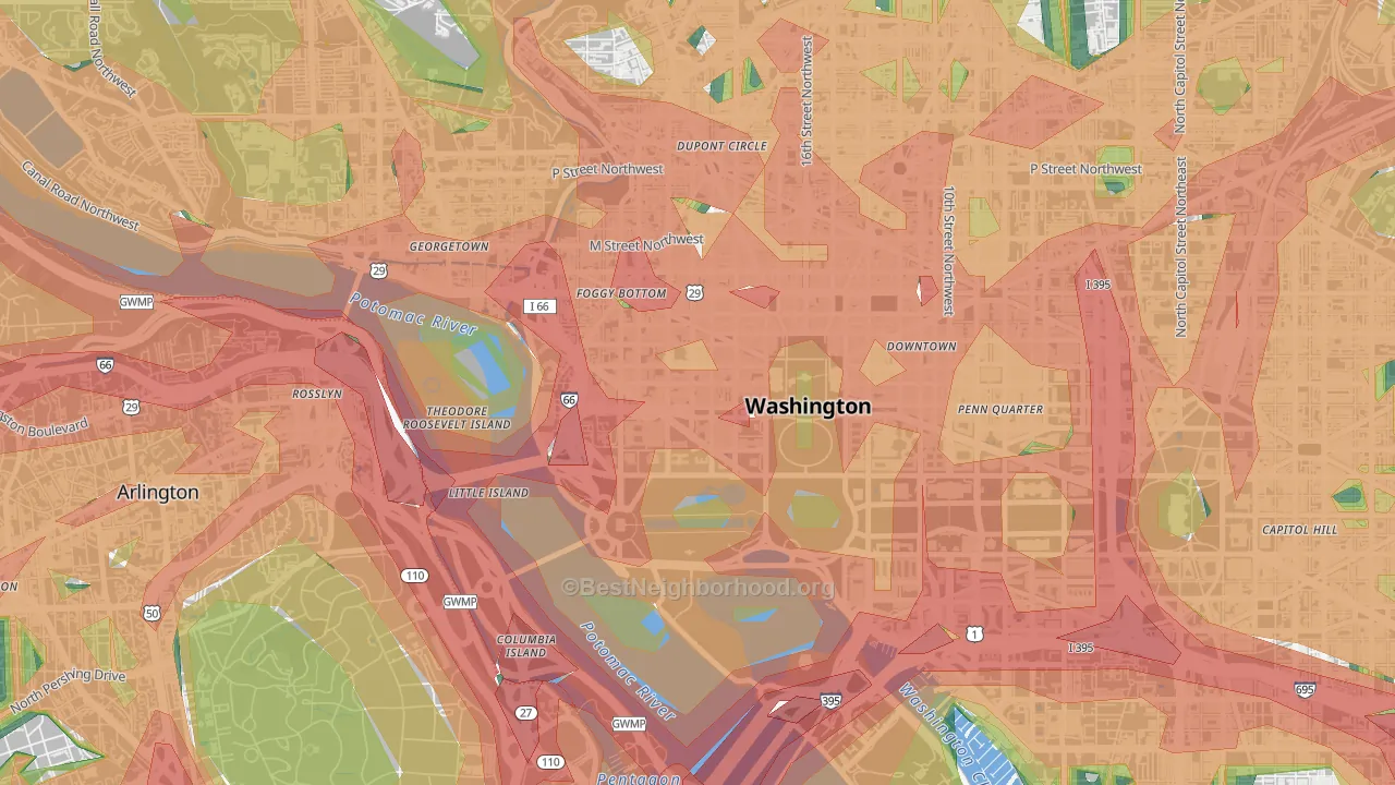 20006, DC Map of Noise Levels in 20006