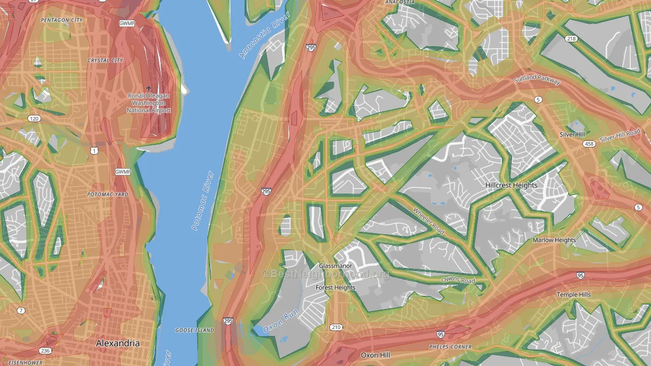20032, DC Map of Noise Levels in 20032