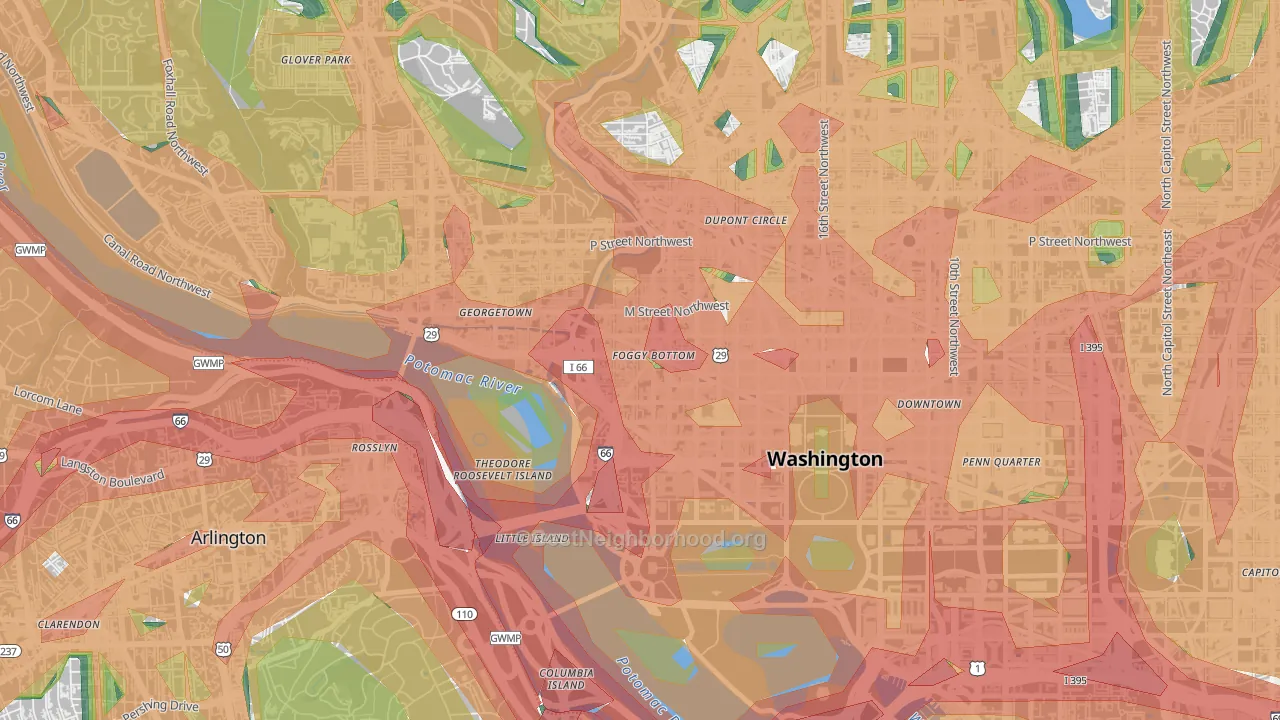 20037, DC Map of Noise Levels in 20037