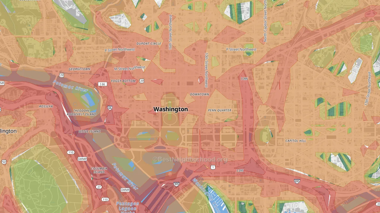20045, DC Map of Noise Levels in 20045