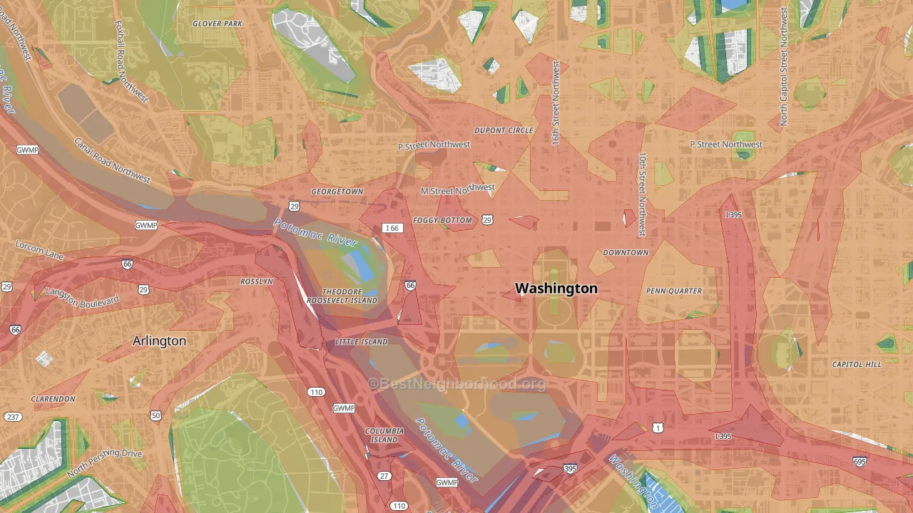20052, DC Map of Noise Levels in 20052