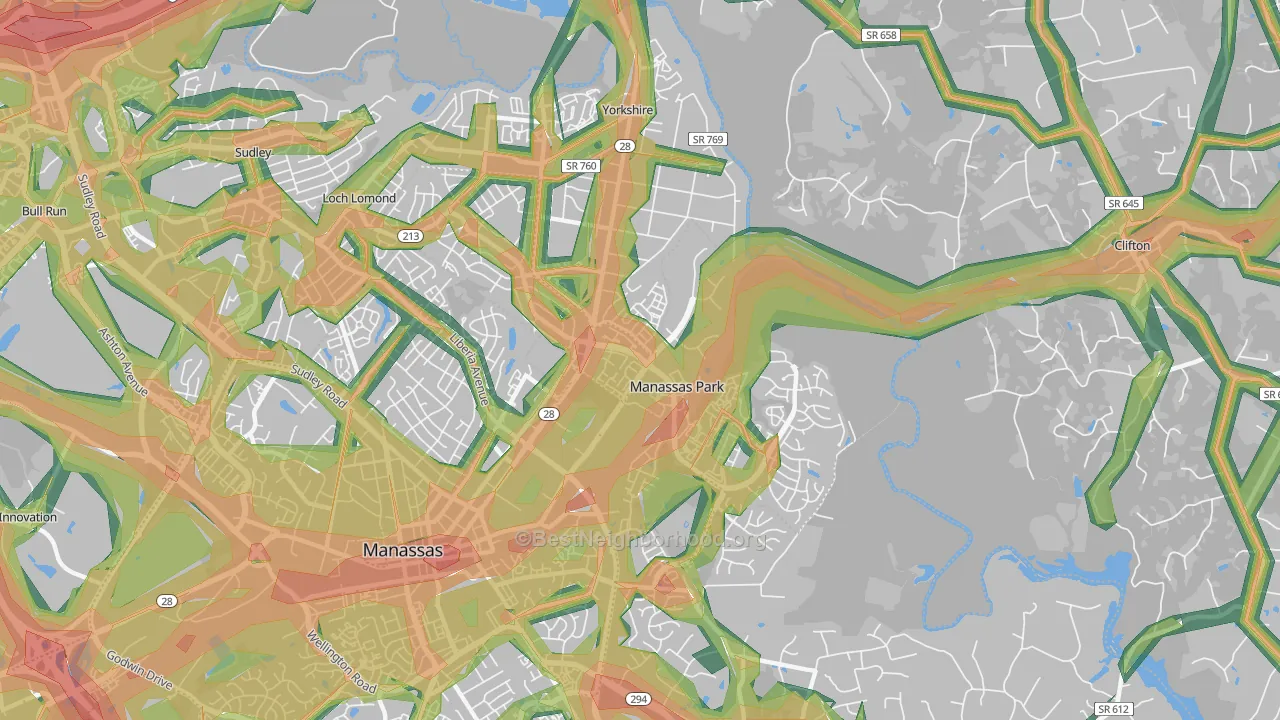 20111, VA Map of Noise Levels in 20111