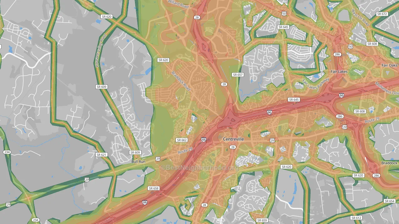20120, VA Map of Noise Levels in 20120