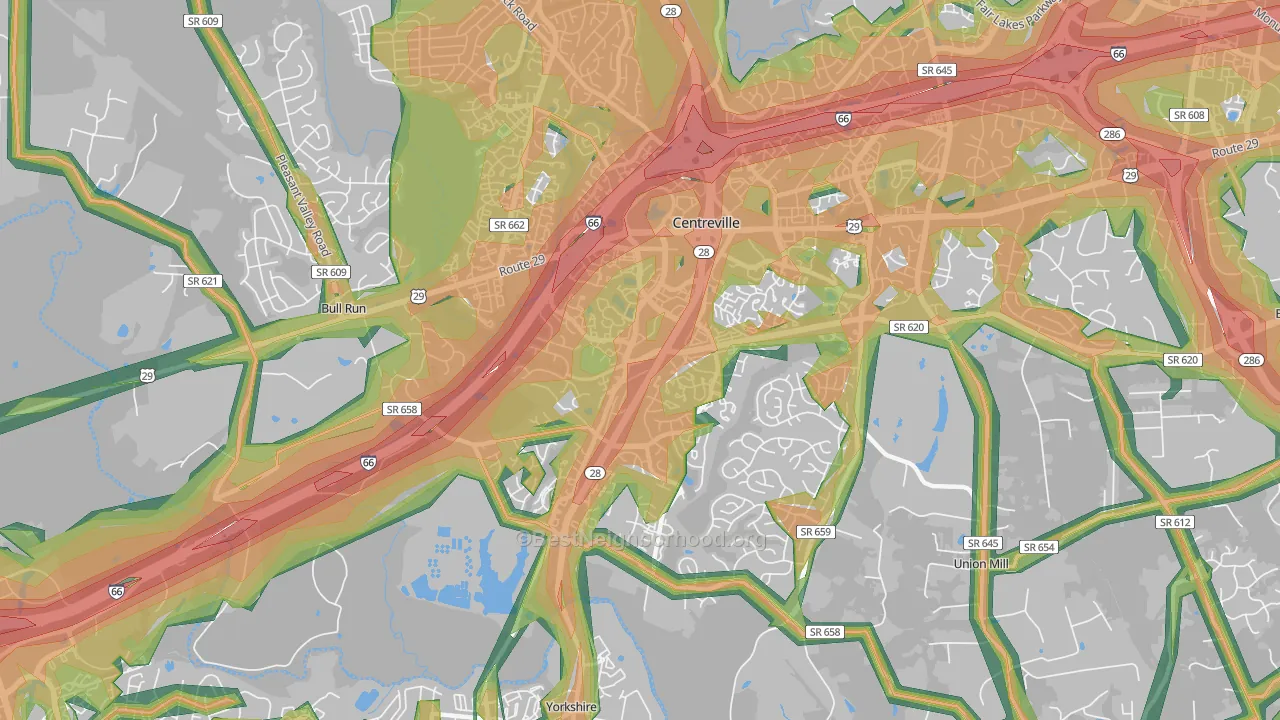 20121, VA Map of Noise Levels in 20121
