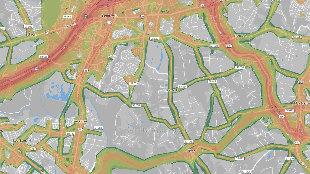 20124, VA Map of Noise Levels in 20124