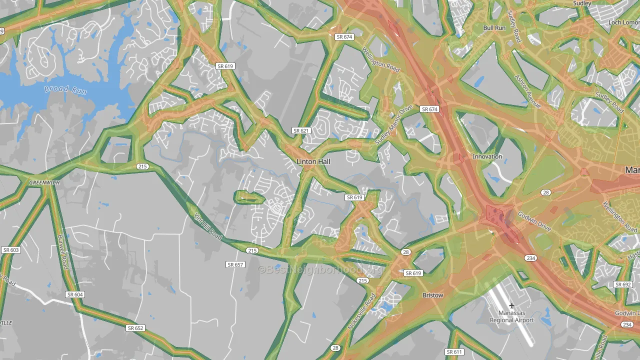 20136, VA Map of Noise Levels in 20136