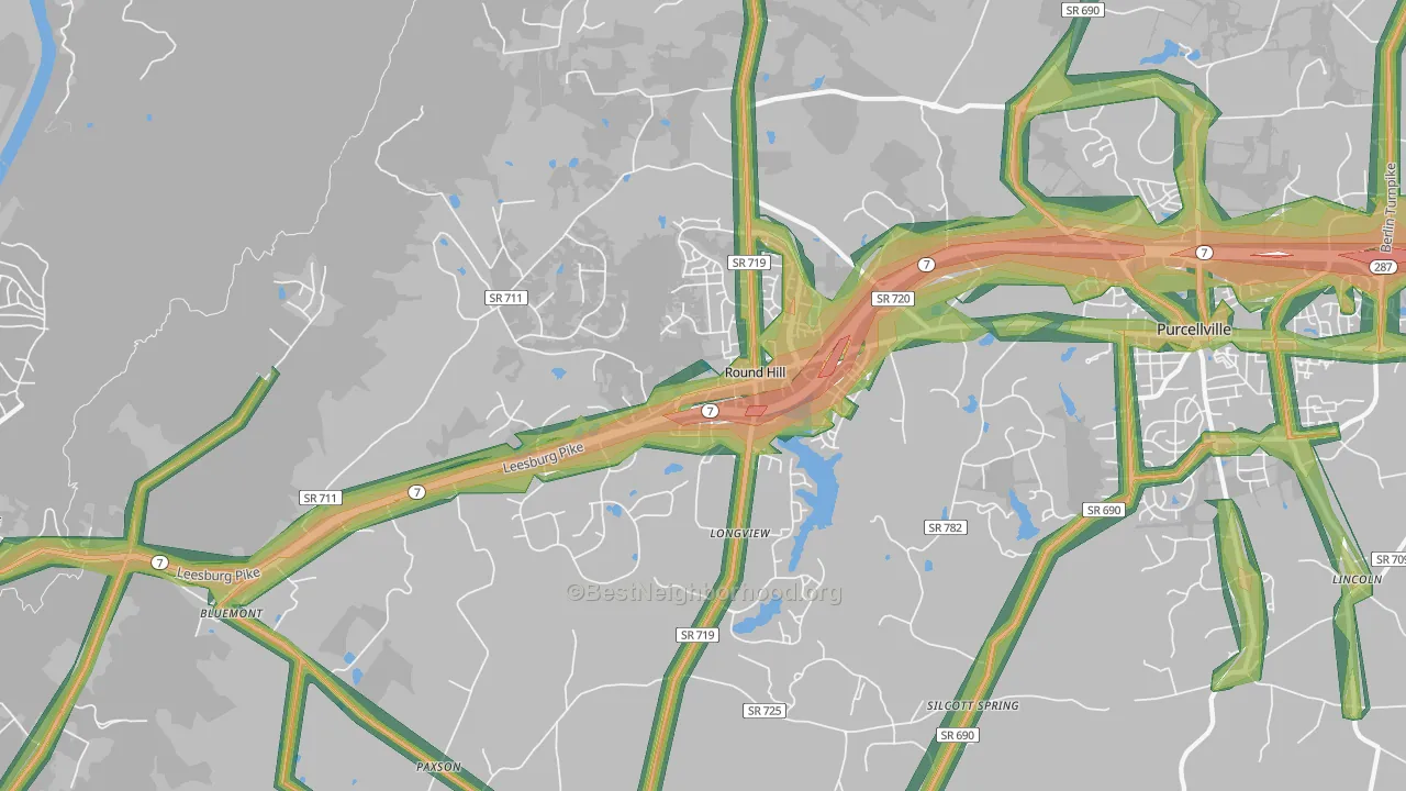 20141, VA Map of Noise Levels in 20141