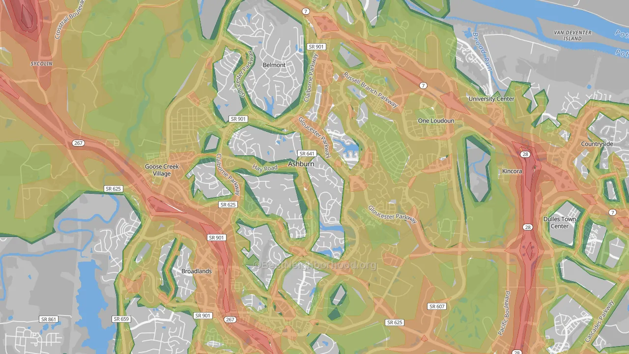 20147, VA Map of Noise Levels in 20147