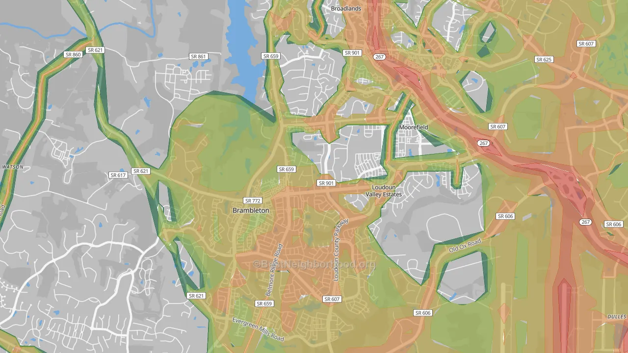 20148, VA Map of Noise Levels in 20148