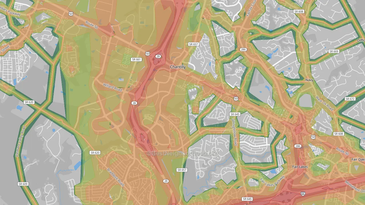 20151, VA Map of Noise Levels in 20151