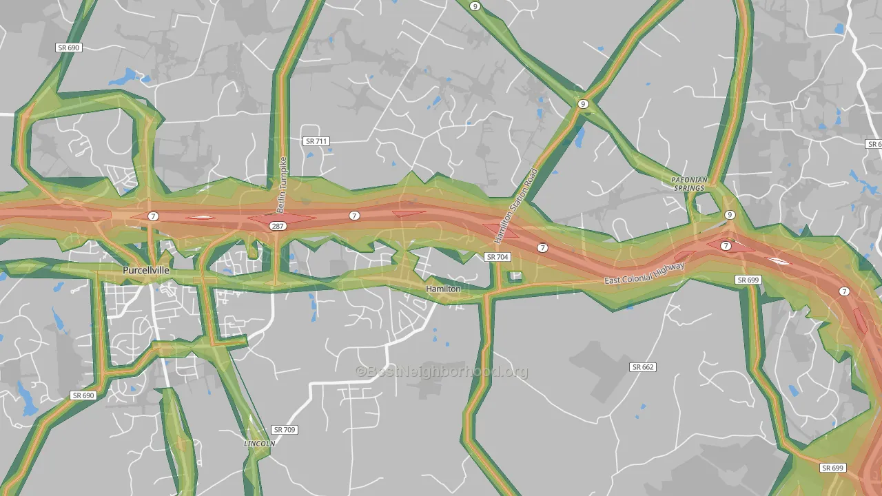 20158, VA Map of Noise Levels in 20158