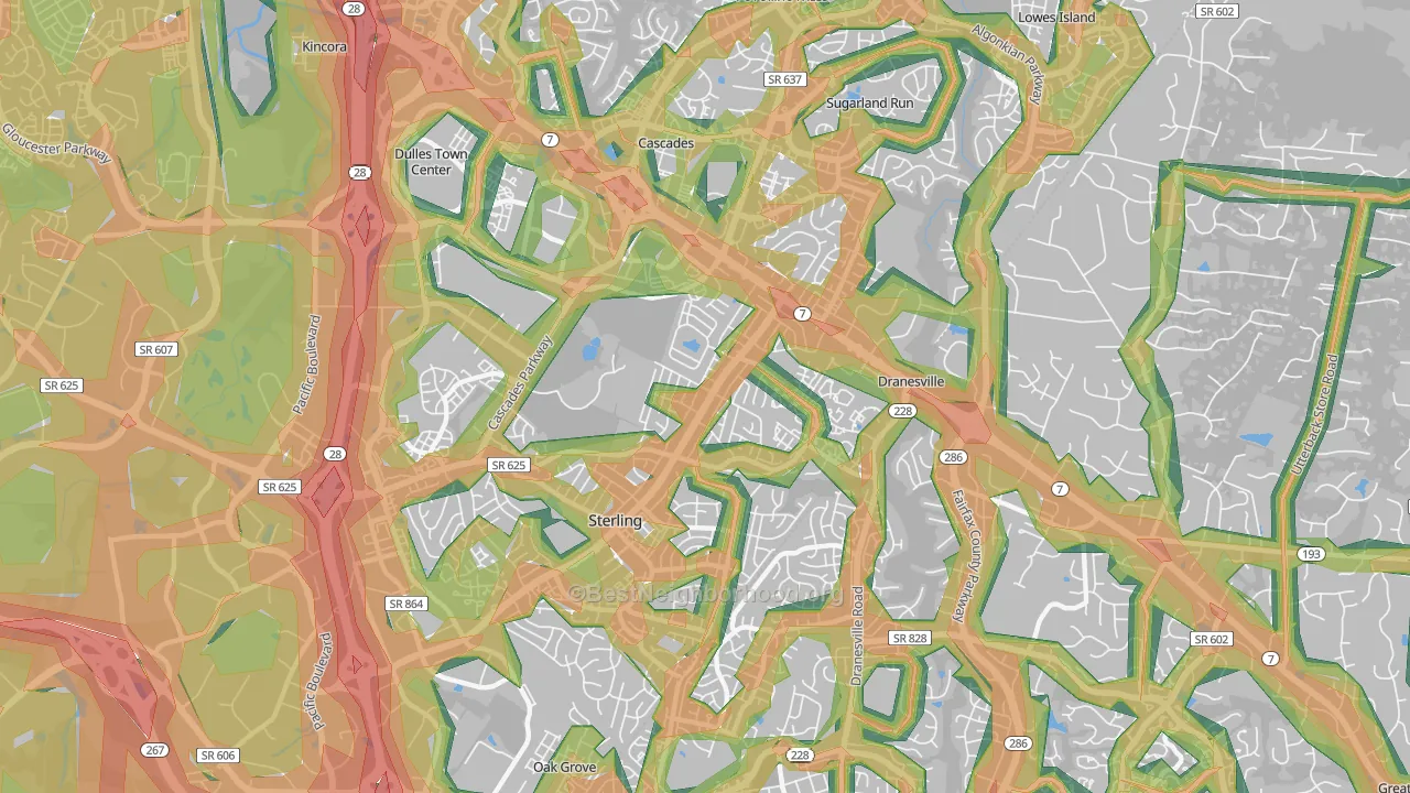 20164, VA Map of Noise Levels in 20164