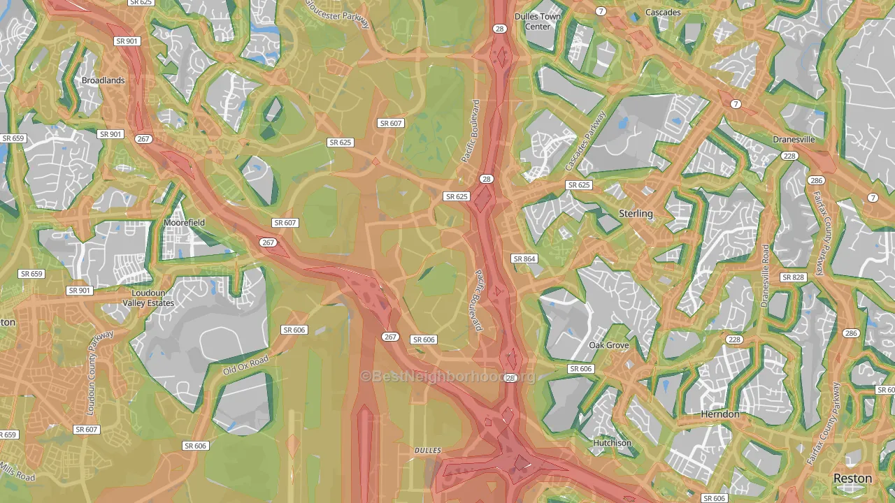 20166, VA Map of Noise Levels in 20166