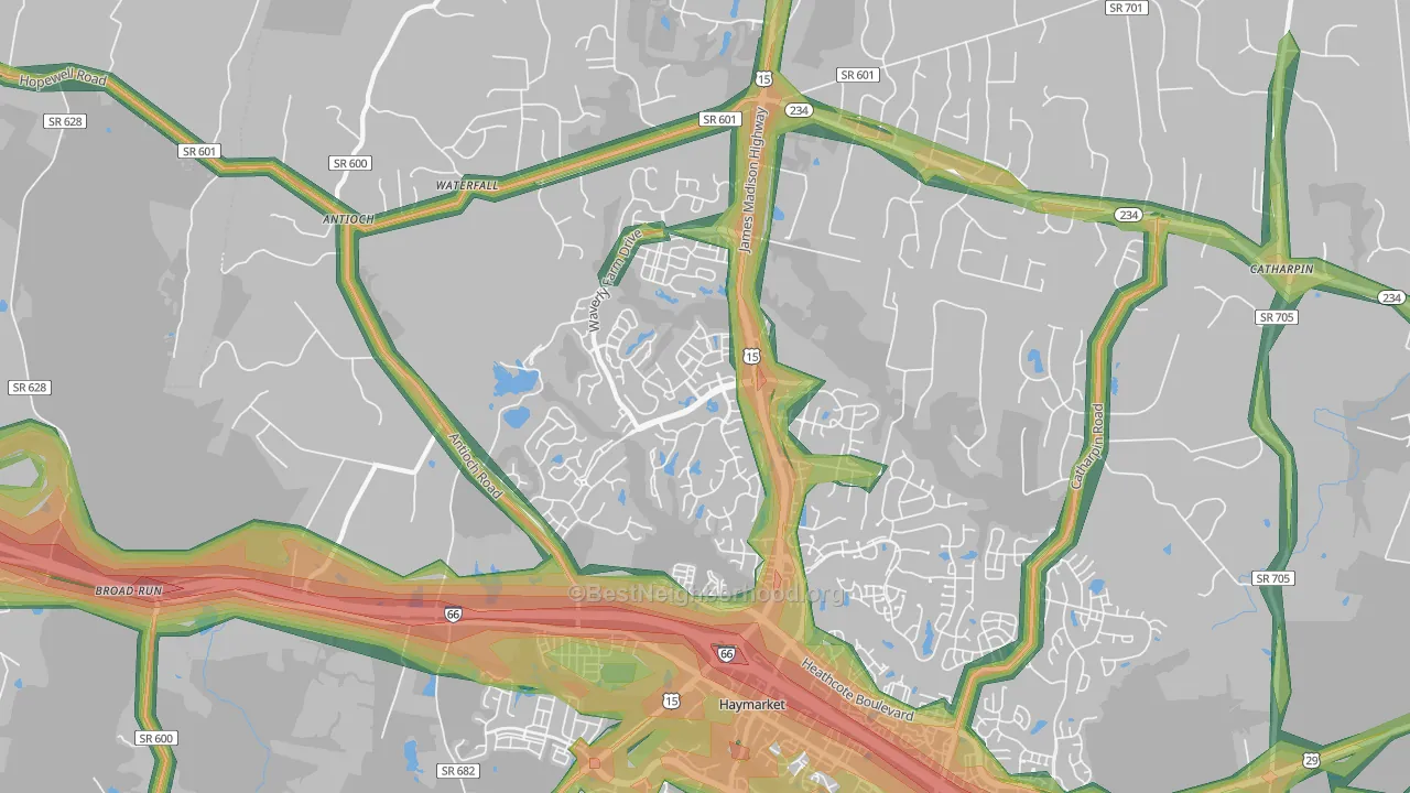 20169, VA Map of Noise Levels in 20169