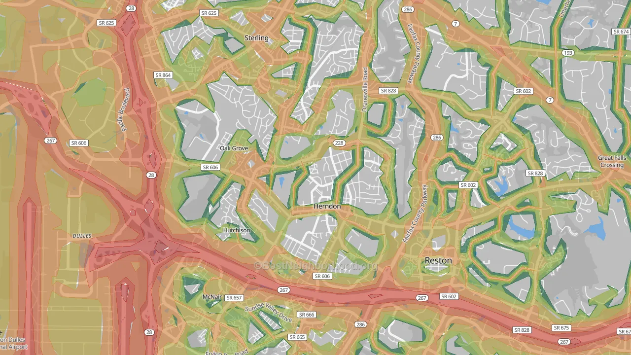 20170, VA Map of Noise Levels in 20170