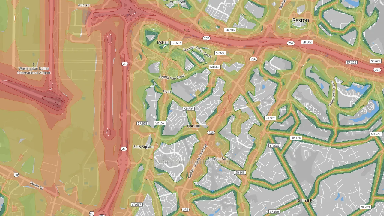 20171, VA Map of Noise Levels in 20171