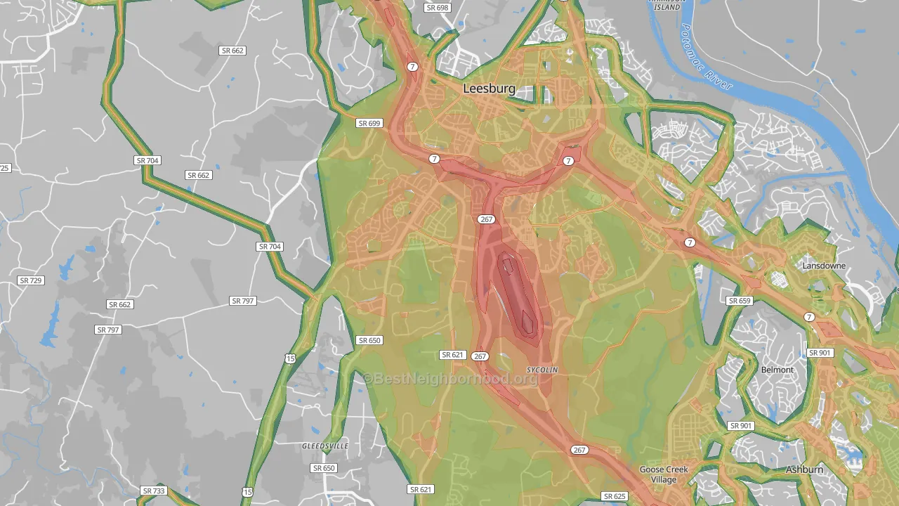 20175, VA Map of Noise Levels in 20175