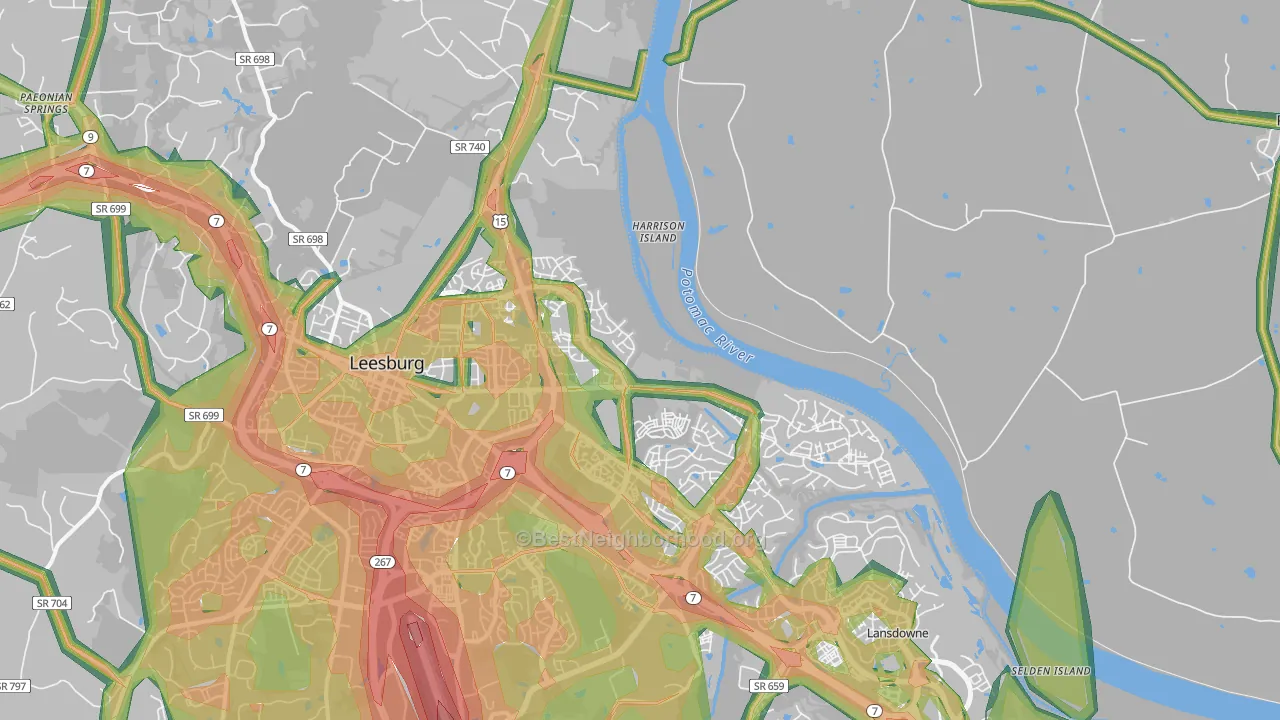 20176, VA Map of Noise Levels in 20176
