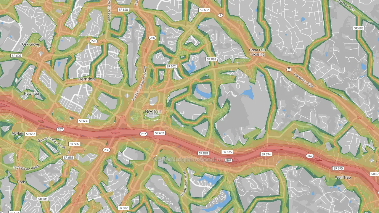 20190, VA Map of Noise Levels in 20190