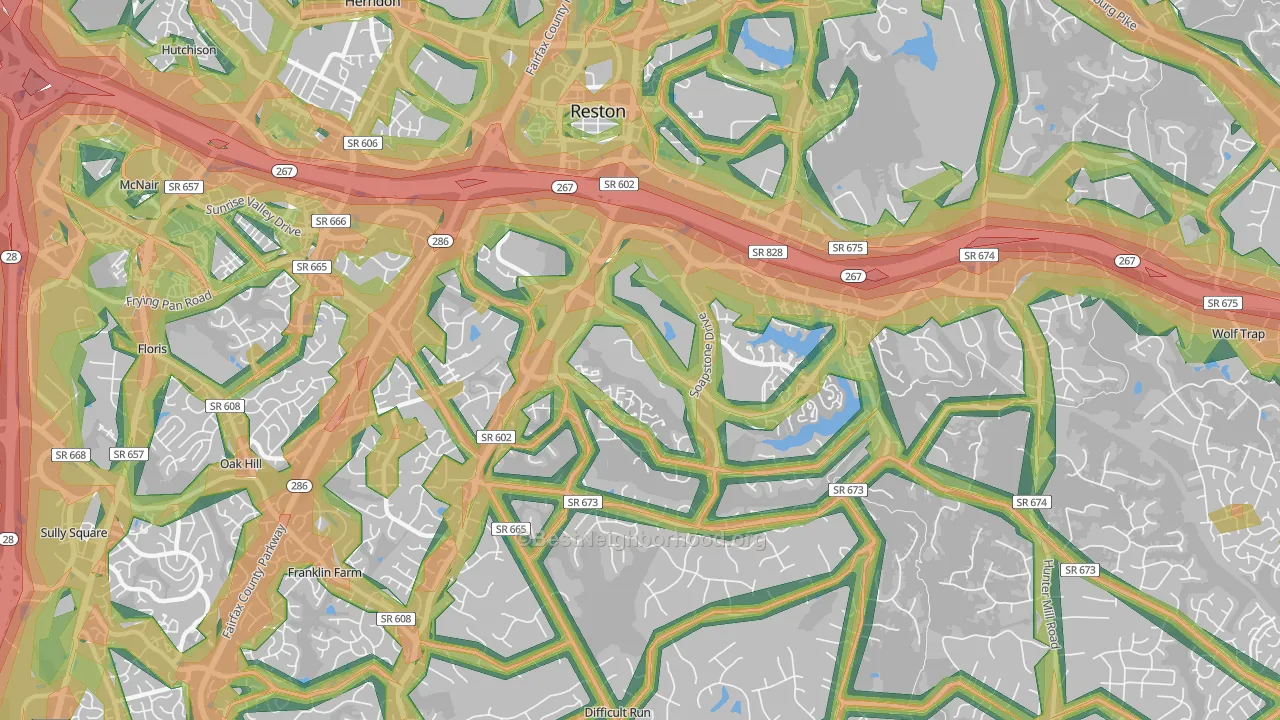 20191, VA Map of Noise Levels in 20191