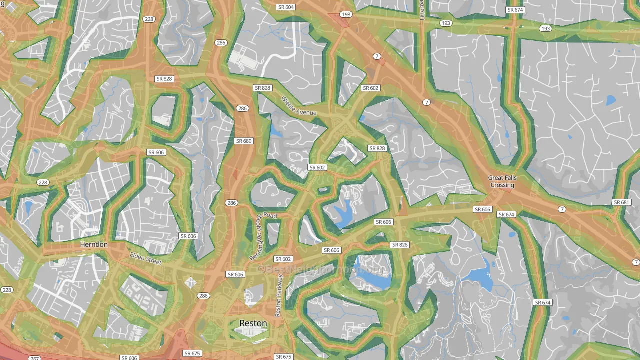 20194, VA Map of Noise Levels in 20194