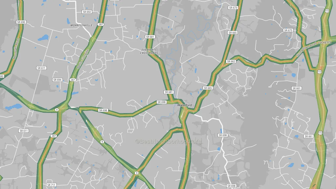 20197, VA Map of Noise Levels in 20197