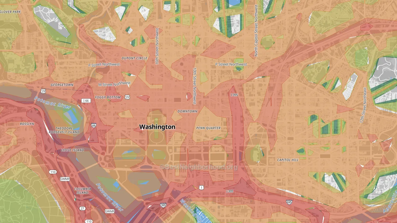 20223, DC Map of Noise Levels in 20223