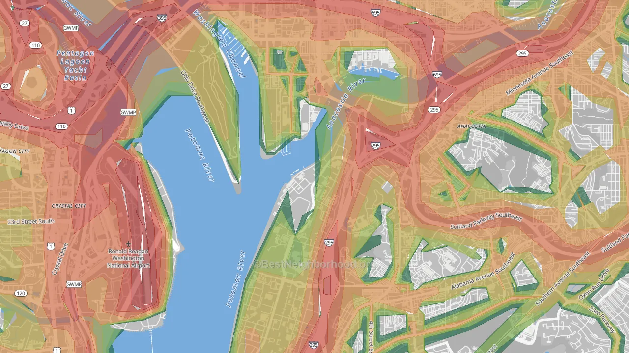 20373, DC Map of Noise Levels in 20373