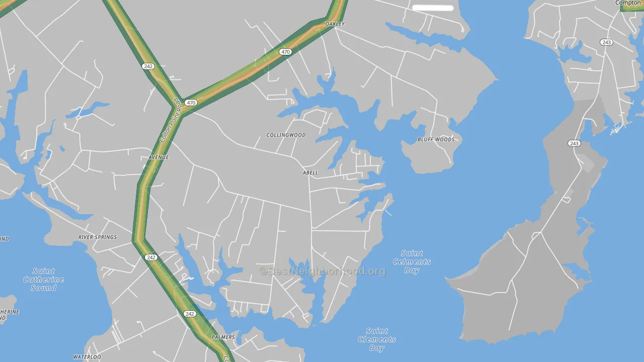 20606, MD Map of Noise Levels in 20606