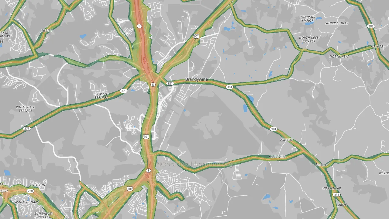 20613, MD Map of Noise Levels in 20613