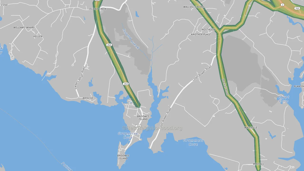 20615, MD Map of Noise Levels in 20615