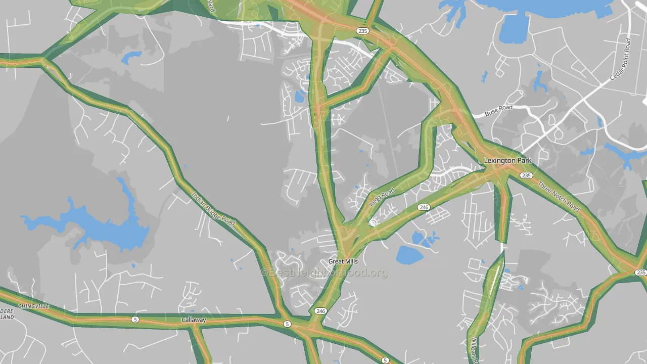 20634, MD Map of Noise Levels in 20634