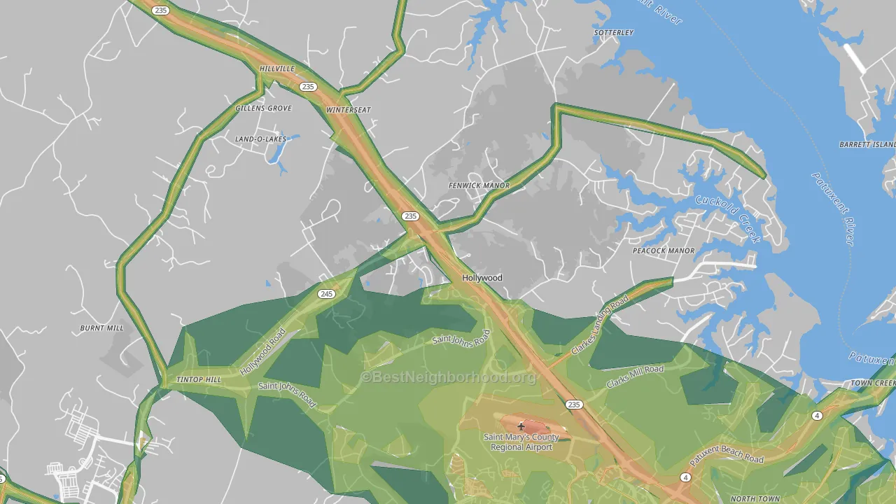 20636, MD Map of Noise Levels in 20636