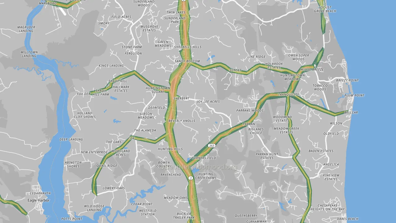 20639, MD Map of Noise Levels in 20639