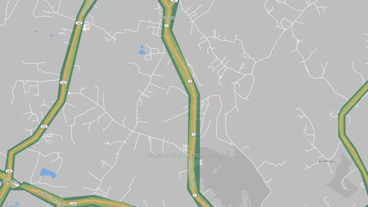 20656, MD Map of Noise Levels in 20656