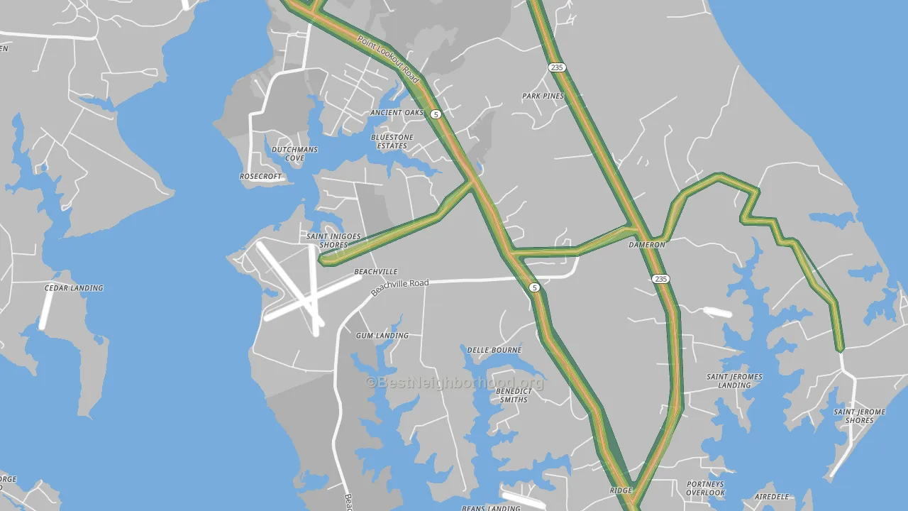 20684, MD Map of Noise Levels in 20684
