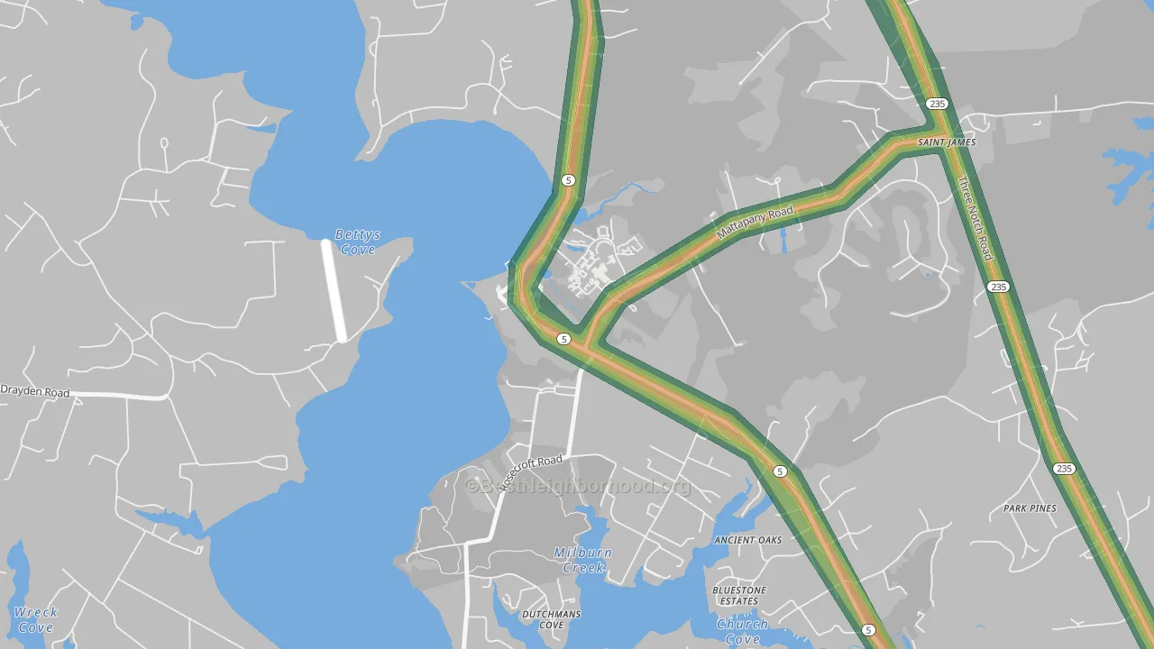 20686, MD Map of Noise Levels in 20686
