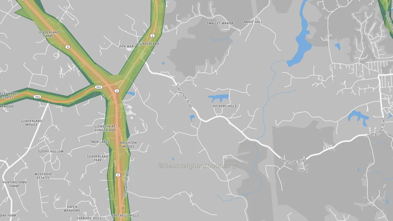 20689, MD Map of Noise Levels in 20689