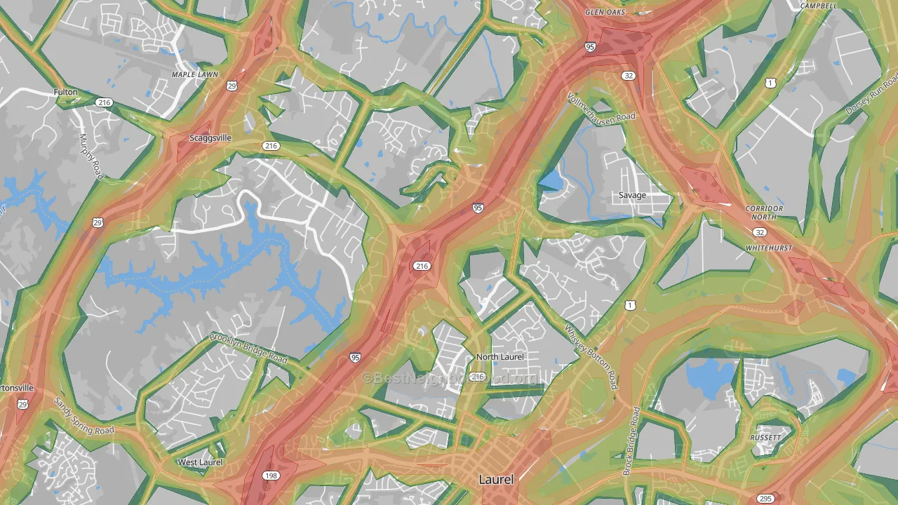 20723, MD Map of Noise Levels in 20723
