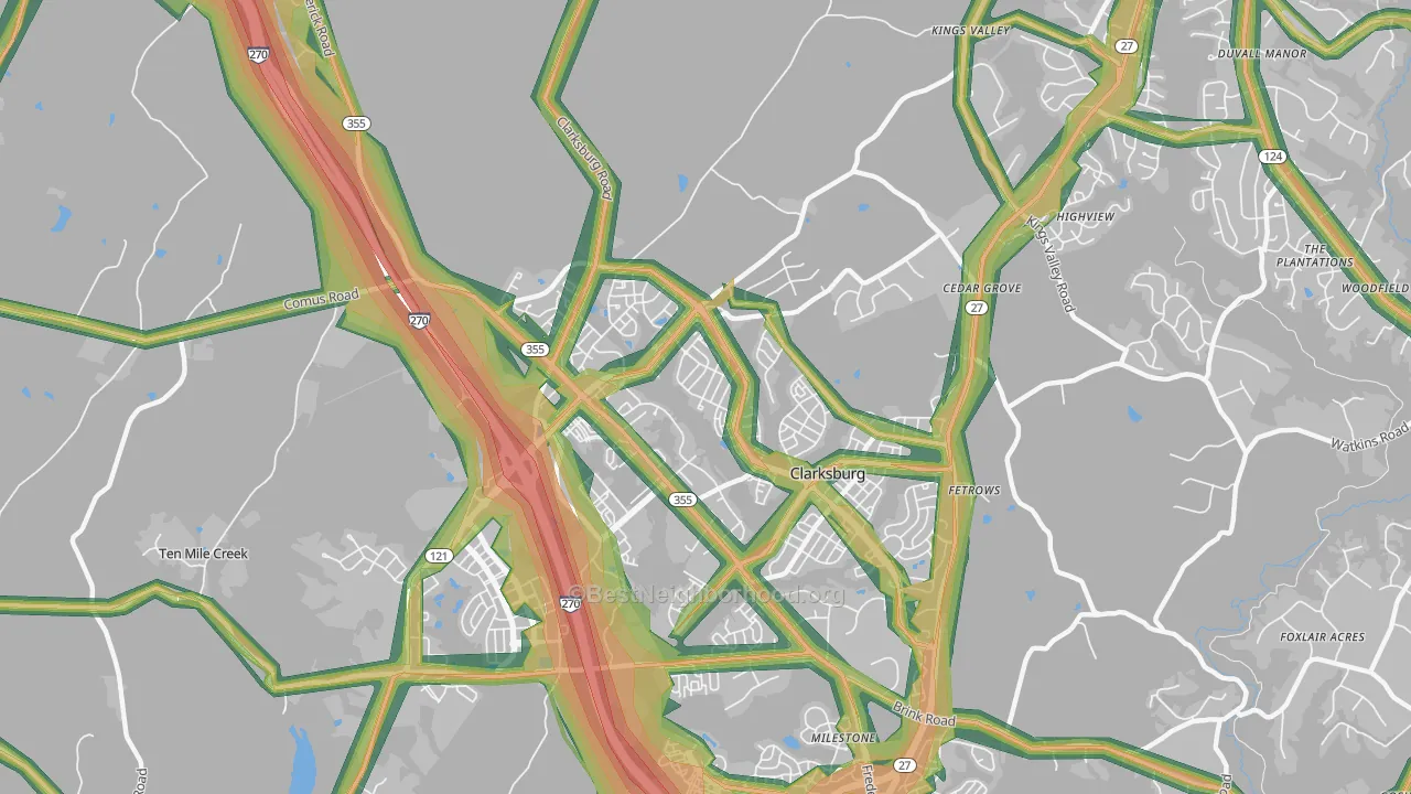 20871, MD Map of Noise Levels in 20871