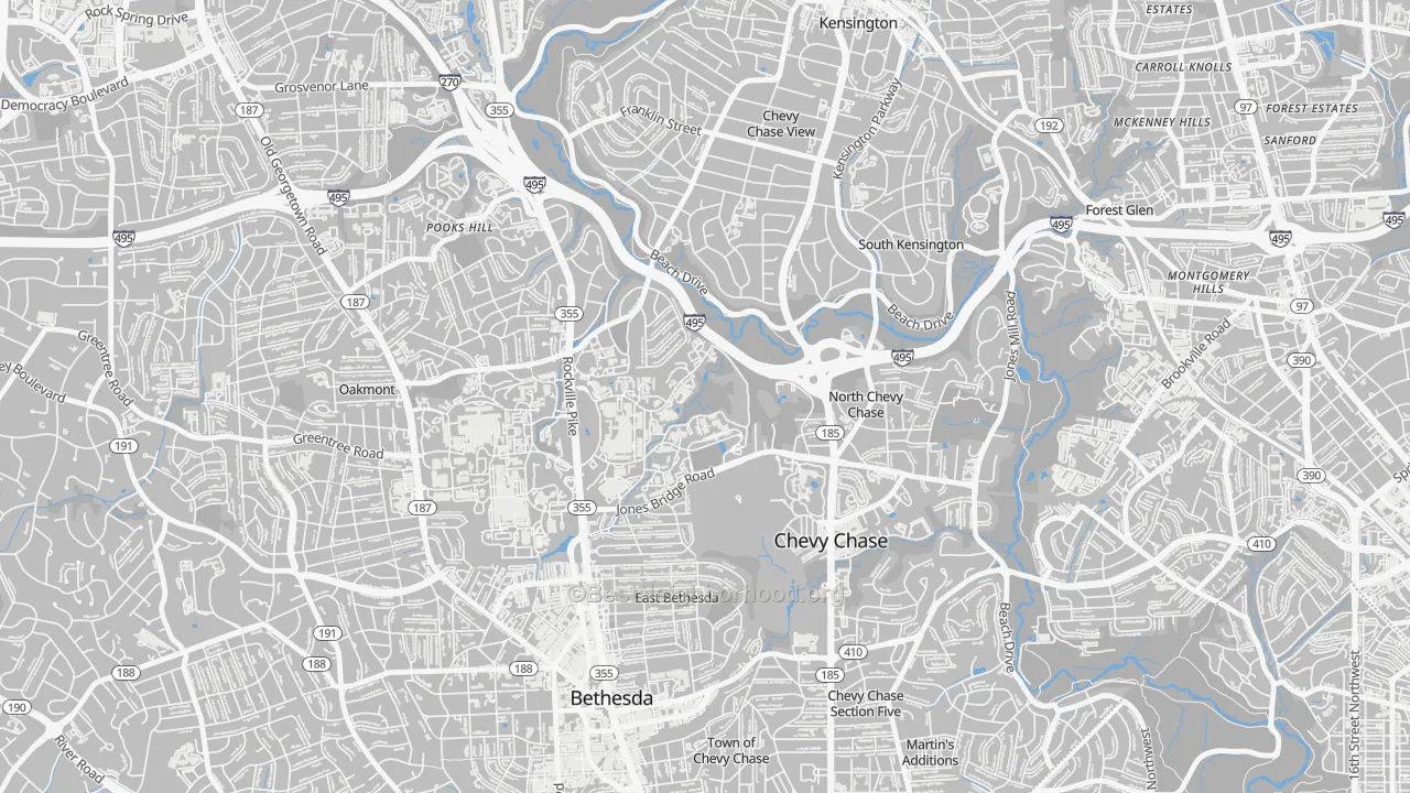 20889, MD Map of Noise Levels in 20889