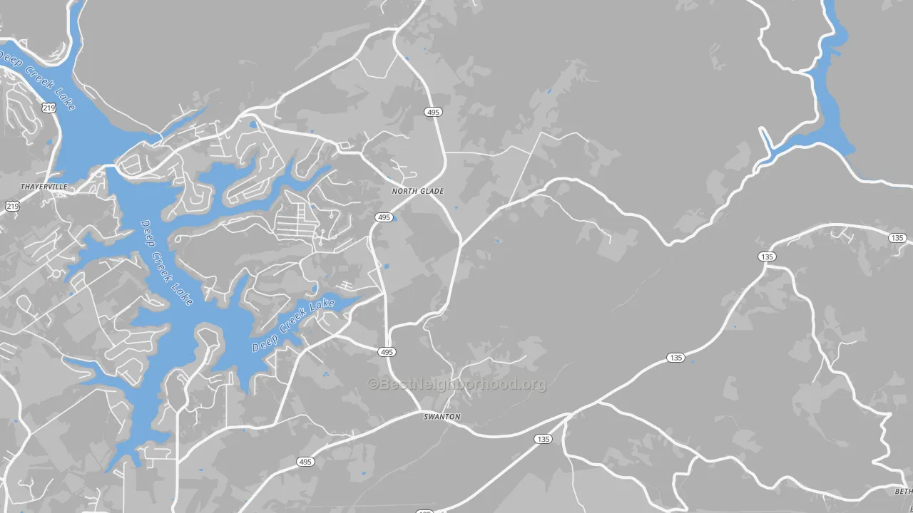 21561, MD Map of Noise Levels in 21561