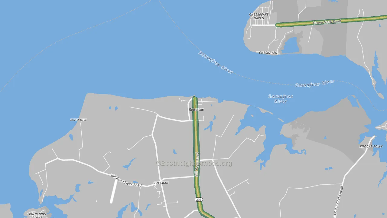 21610, MD Map of Noise Levels in 21610