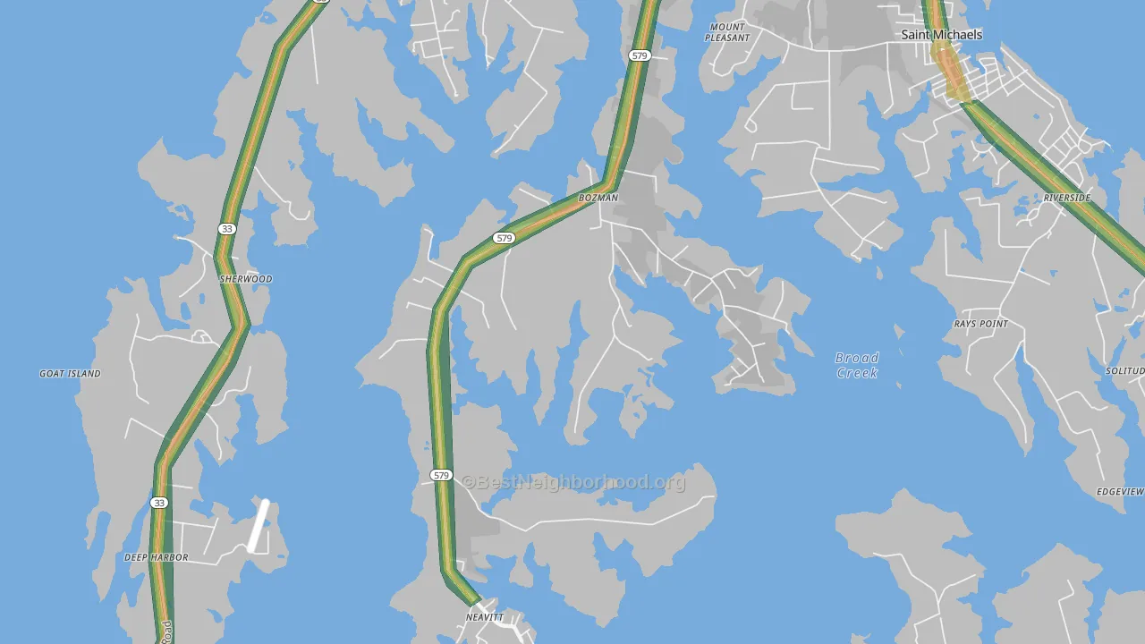 21612, MD Map of Noise Levels in 21612
