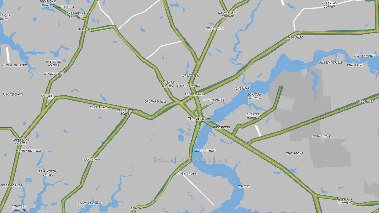 21620, MD Map of Noise Levels in 21620