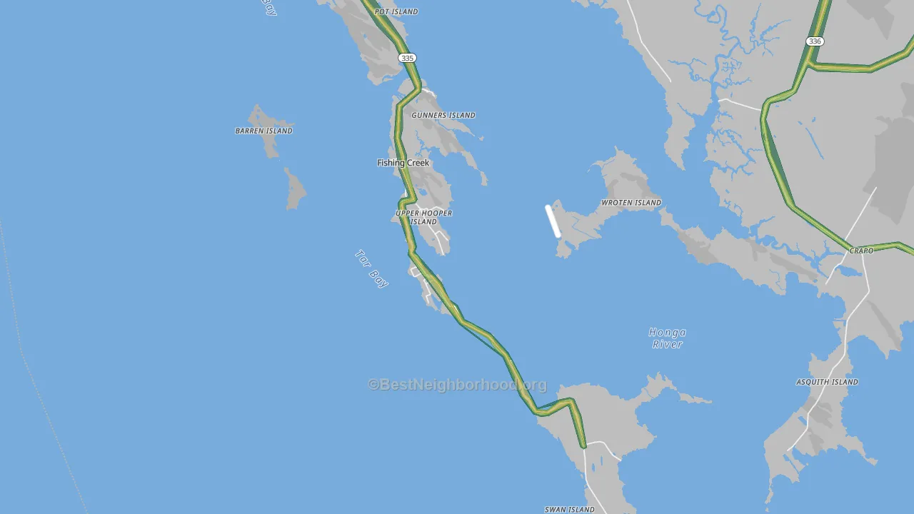 21634, MD Map of Noise Levels in 21634